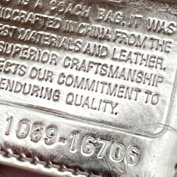 COACH Poppy collection textured raffia & patton leather bleaker tote. #16706 - Picture 6 of 7